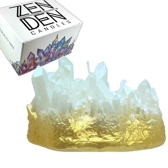 Other - EXCLUSIVE GOLD DIPPED Aura Quartz - Gold / White